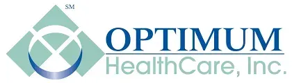 A logo for optimum healthcare inc. is shown
