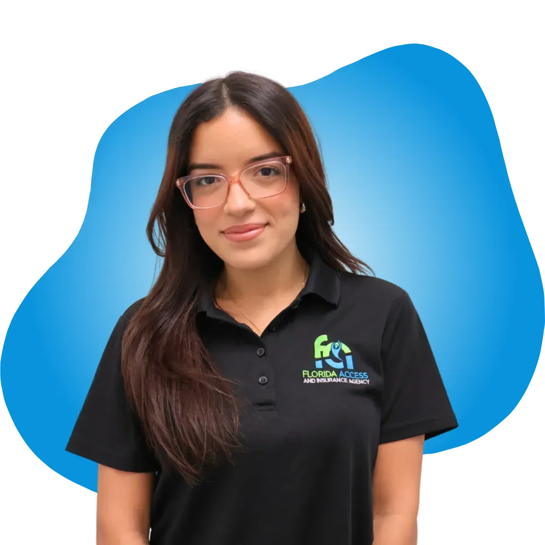 A woman wearing glasses and a black shirt that says fg on it