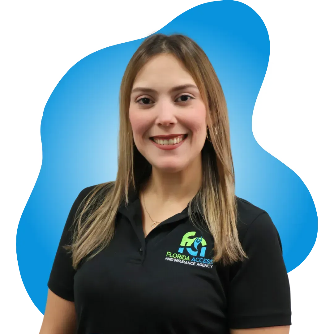 A woman wearing a black shirt with the letter f on it