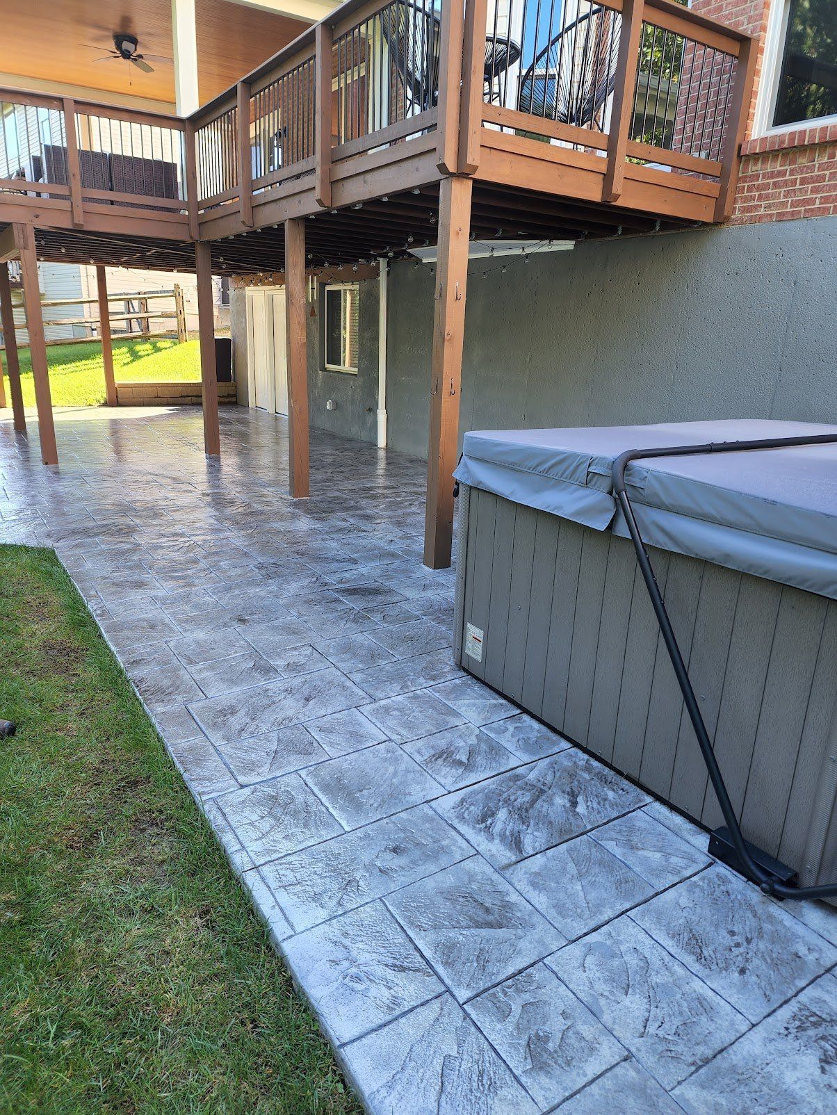 sealed textured concrete pathway