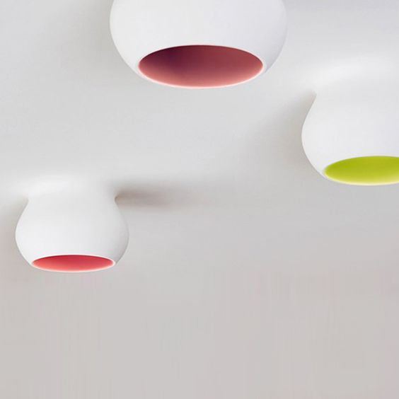 organic shaped and colorful downlights