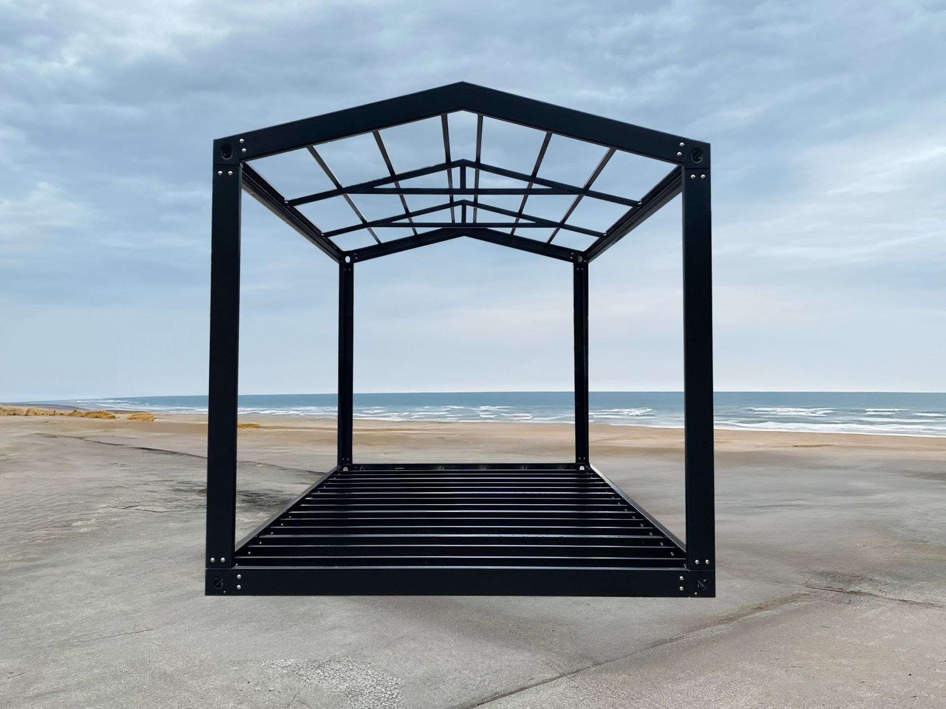 6x3 Steel Frame Flat Pack - Pitched Roof