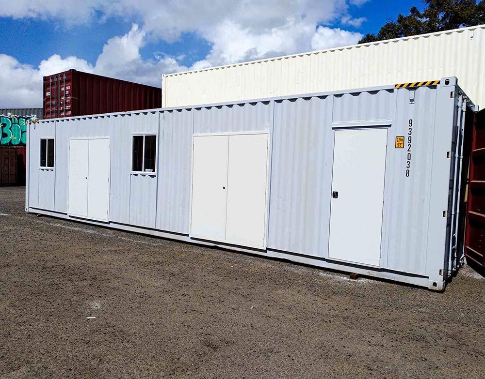 Shipping Container with Doors and Windows — East Coast Containers Shipping Containers and Transport in Sunshine Coast, QLD