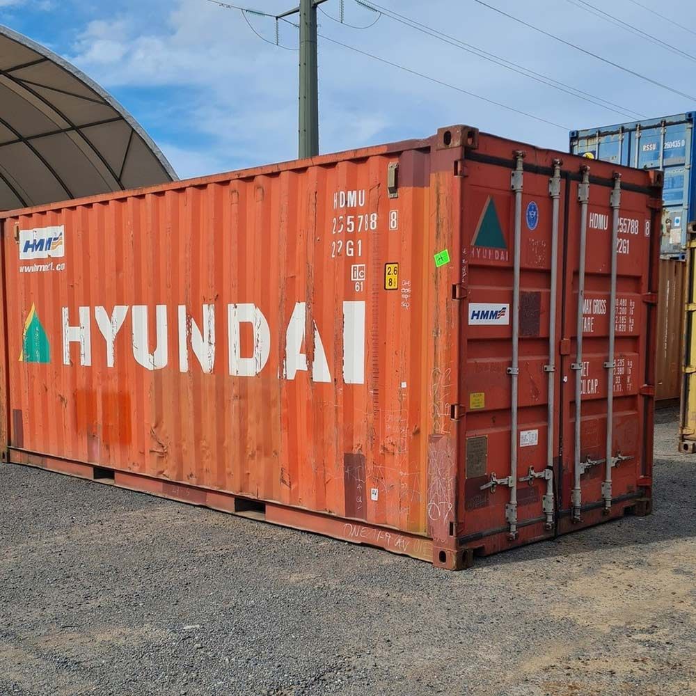 Red Hyundai Shipping Container — East Coast Containers Shipping Containers and Transport in Gold Coast, QLD