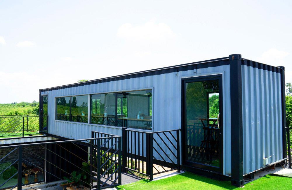 Shipping Container House with Balcony and Windows — East Coast Containers Shipping Containers and Transport in Chevallum, QLD