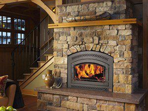 custom built fireplace