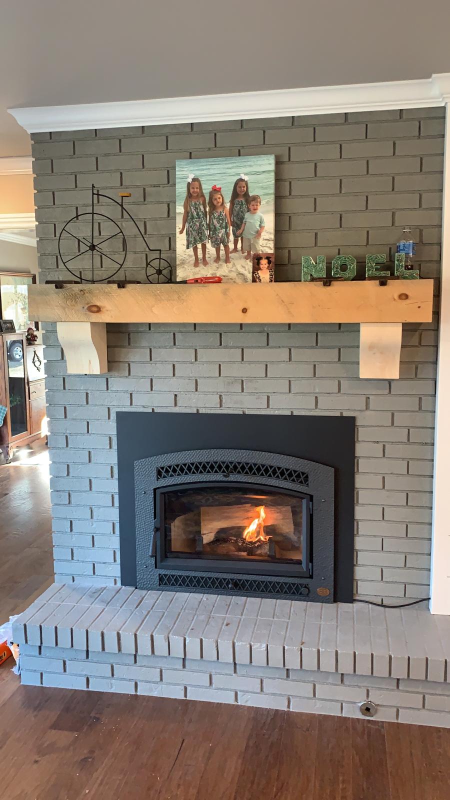 custom built fireplace