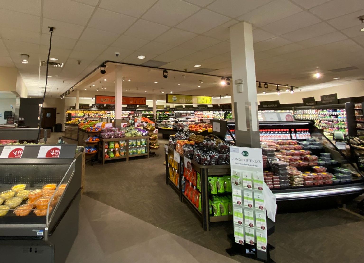 Job photo of lighting upgraded in produce of a local grocery store

