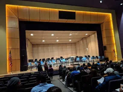 Tree Service Elmonte-Playground with slides, climbing structures, and soft surfaces under a clear blue sky. Trees in the background create a vibrant, inviting atmosphere.