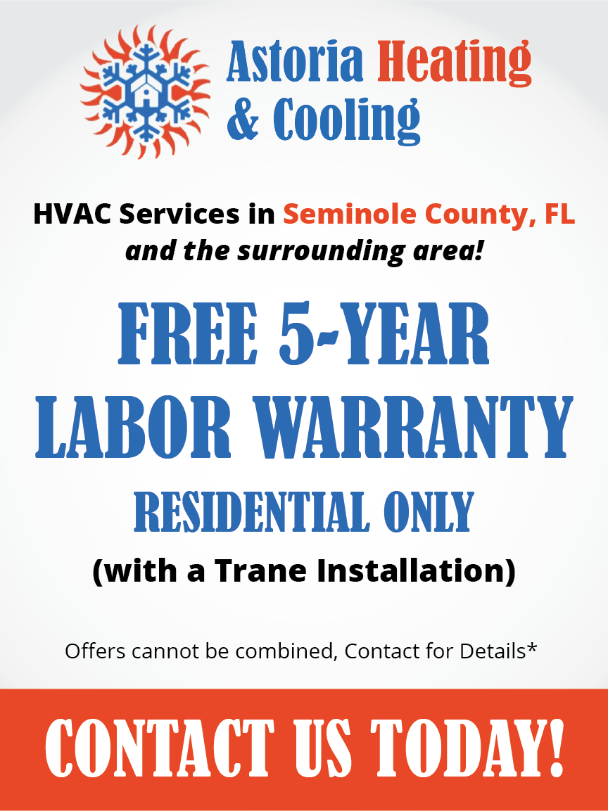 An advertisement for astoria heating and cooling in seminole county.
