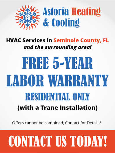 An advertisement for astoria heating and cooling in seminole county.