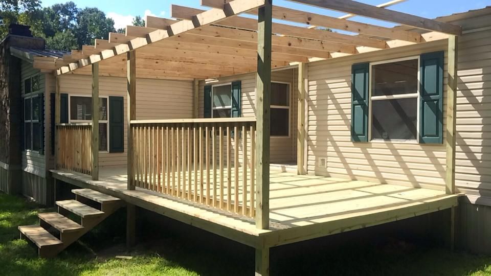 Home With Newly Wooden Deck — Baton Rouge, LA — Outdoor Specialty Works