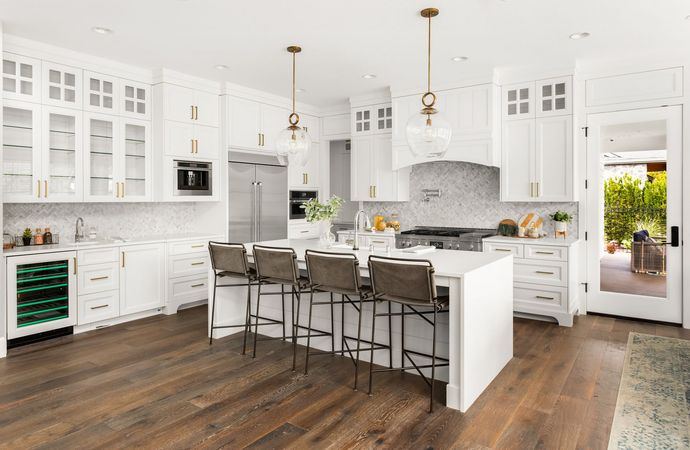 Kitchen With White Cabinets — Baton Rouge, LA — Outdoor Specialty Works