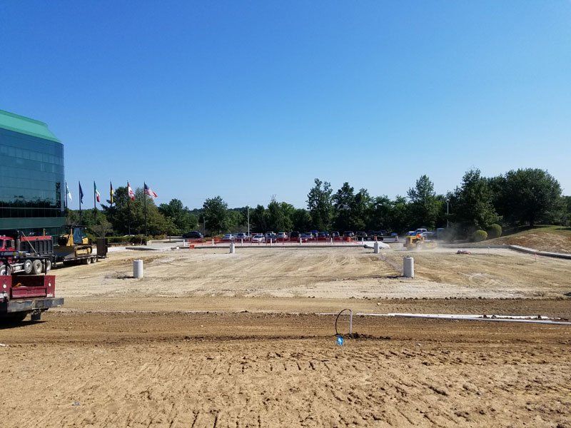 view of a new construction project site