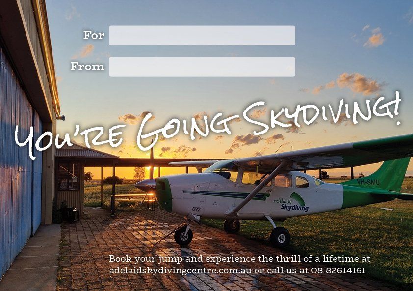 Download and print this Adelaide Skydiving Gift Certificate
