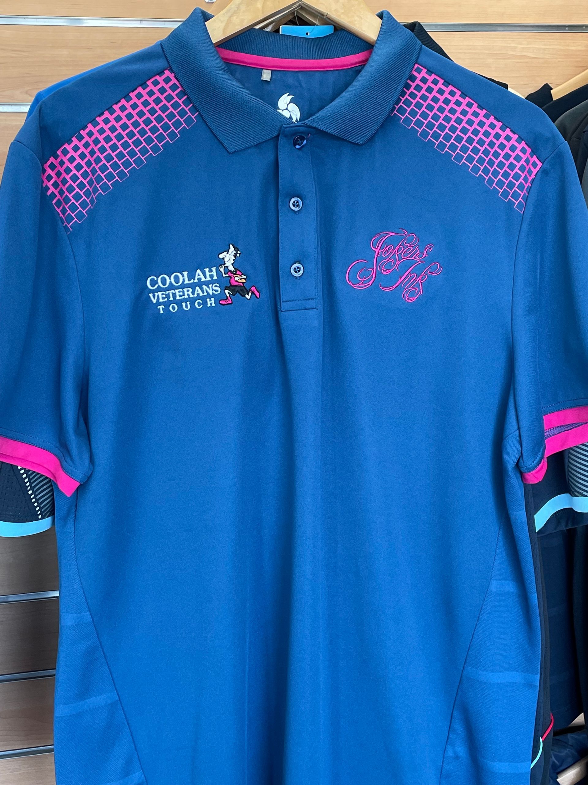 Blue embroidered t-shirt is perfect for a minimalist look — Screen Printer in Dubbo, NSW