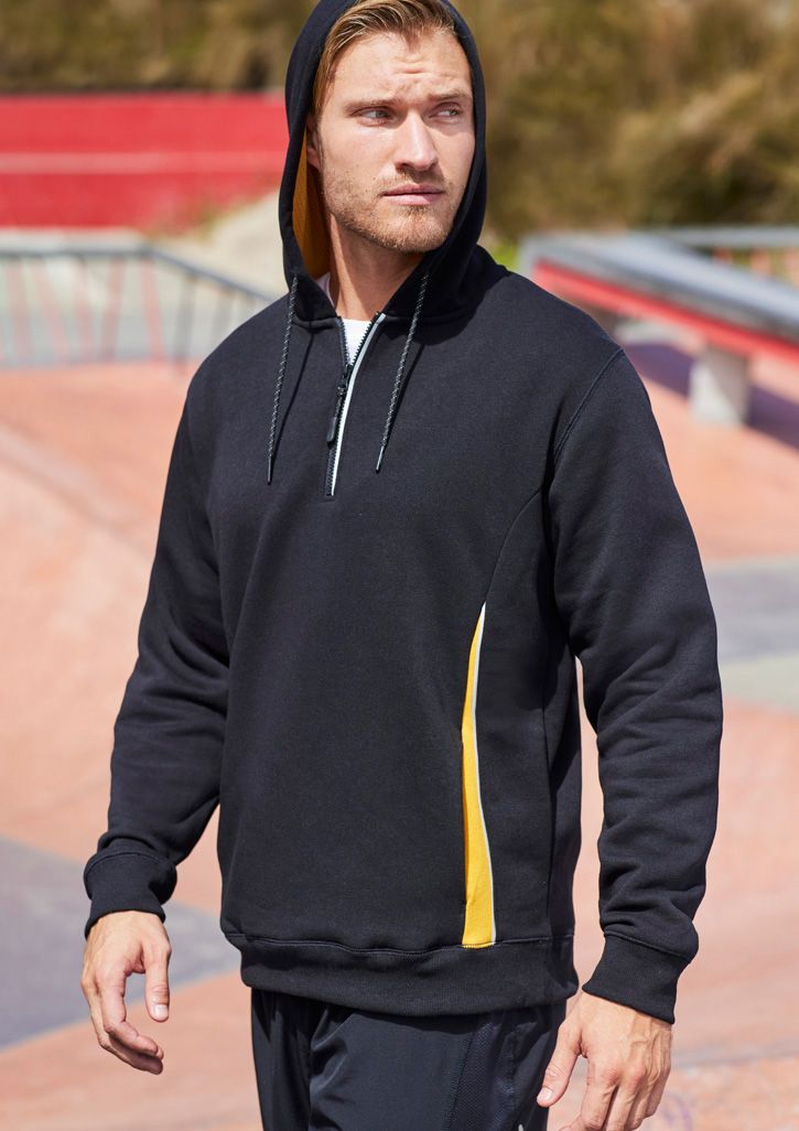 Man Wearing Black Hoodies With Gold Lining, Exuding a Fashionable And Edgy Style — Screen Printer in Dubbo, NSW