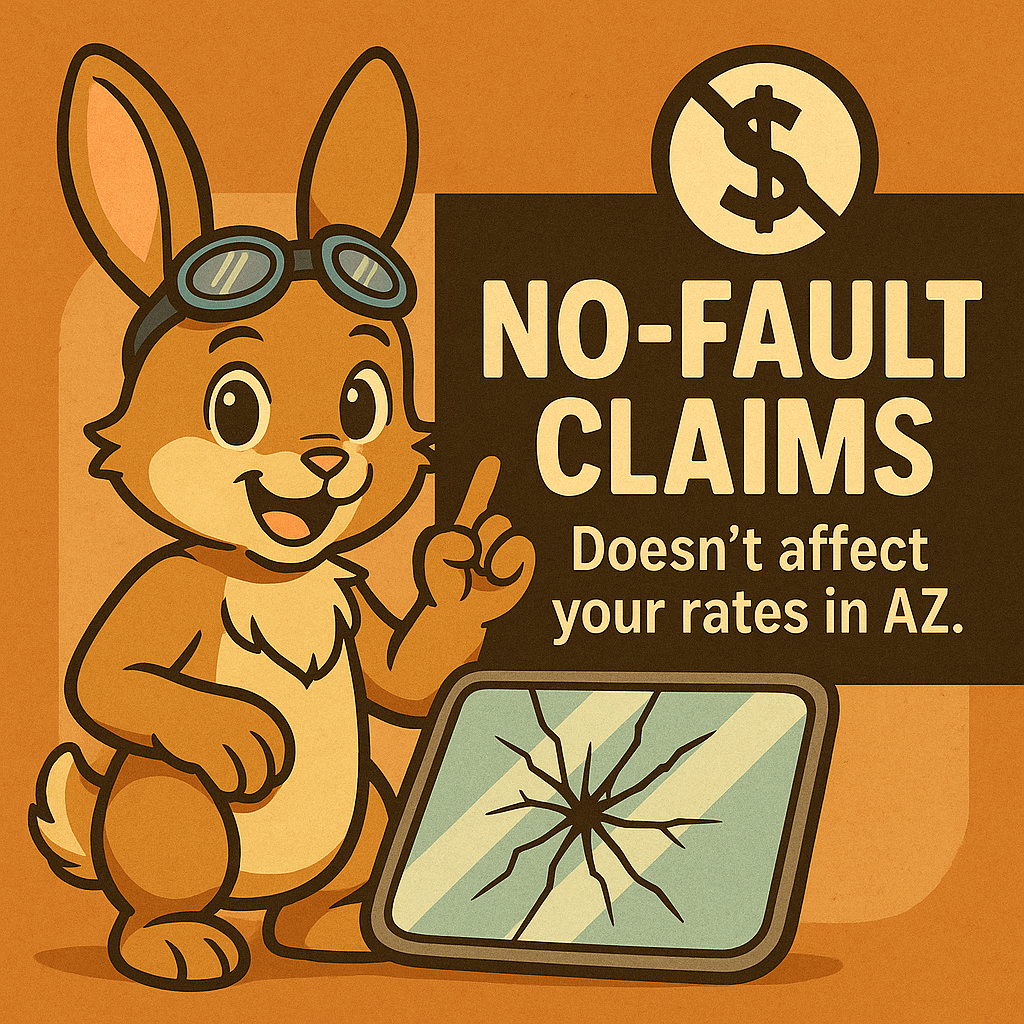 Rabbit Auto Glass Advice - No Fault Auto Glass Claims Do Not Raise Your Rates in Arizona