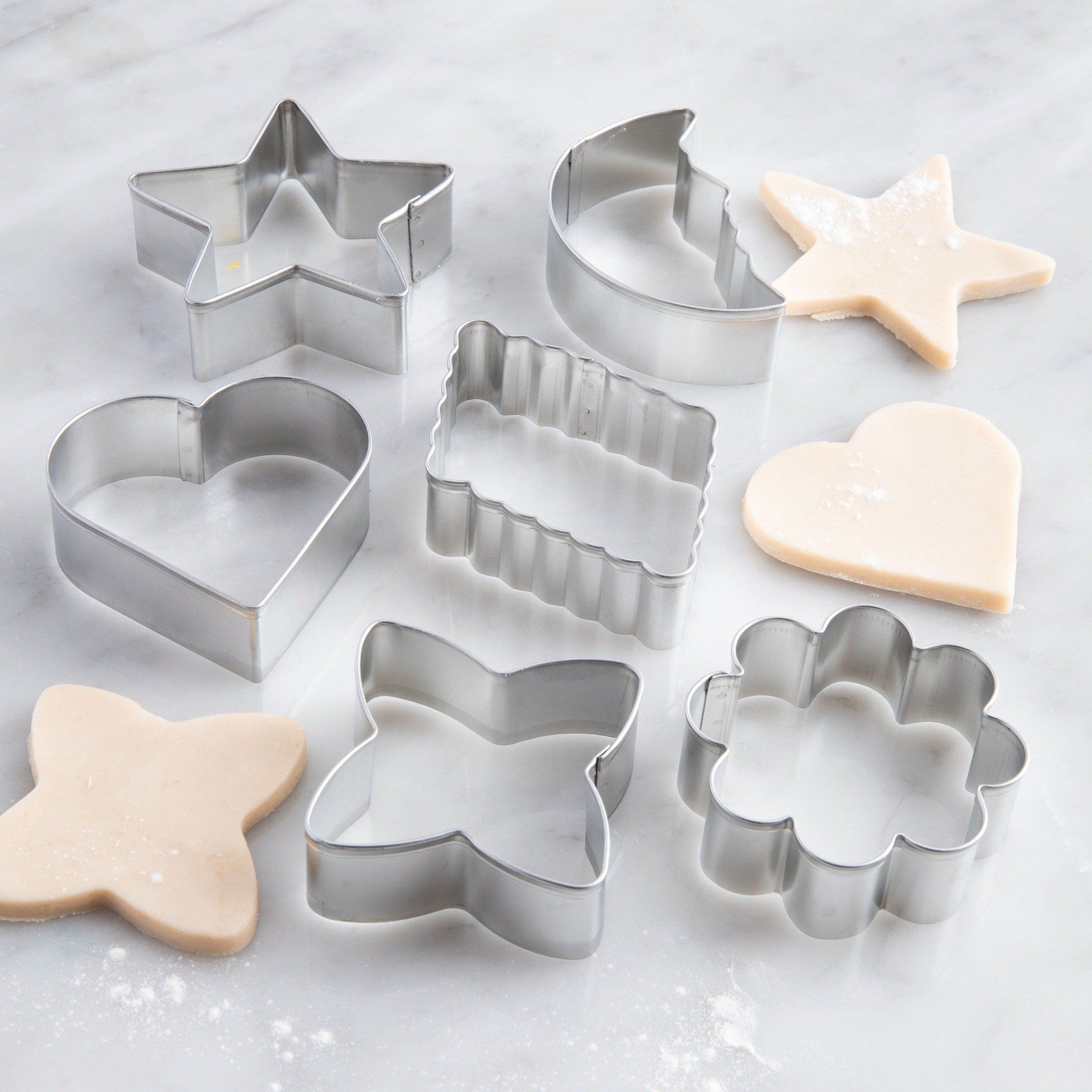 Heart and shape tin cookie cutters