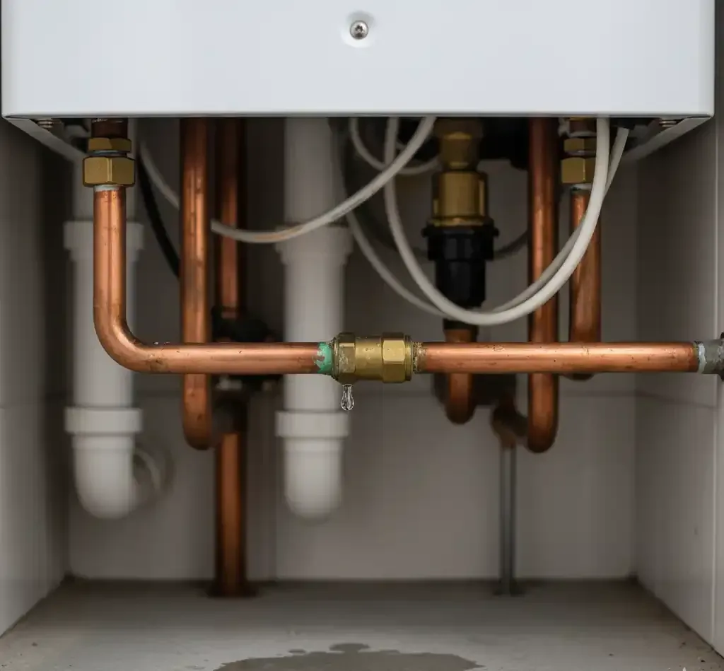 Air in water pipes maybe due to a leak