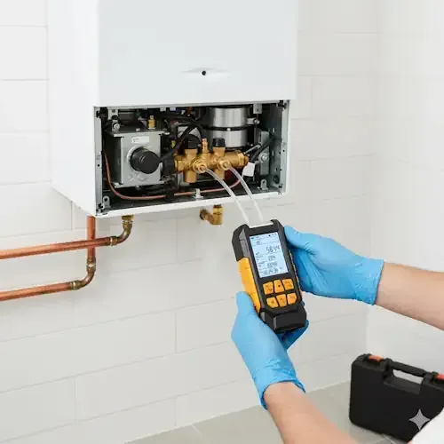 Gas pressure testing as part of annual boiler service Gas pressure testing as part of annual boiler service