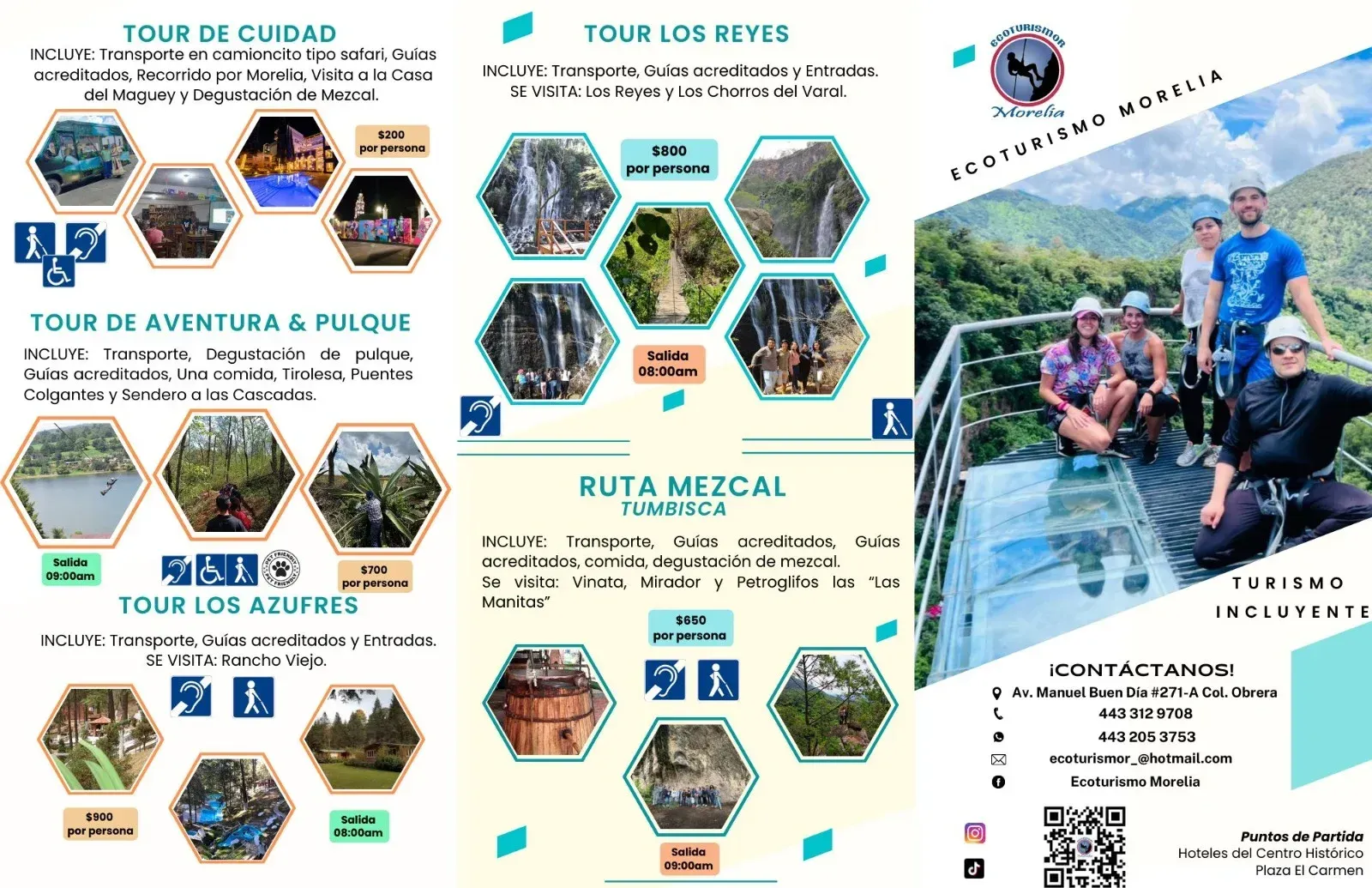 Un grupo de personas está de pie encima de un puente de cristal.