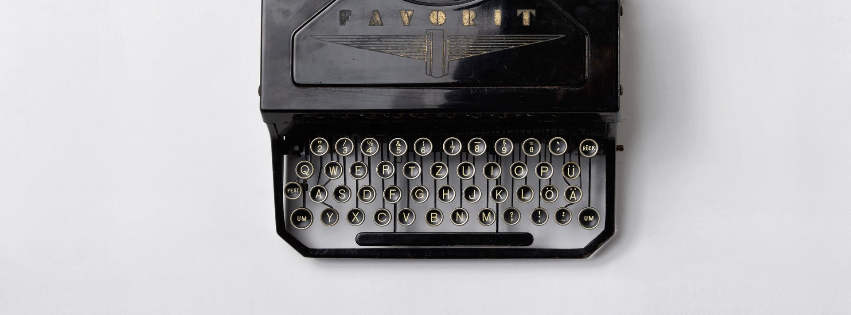 Foto van een typemachine