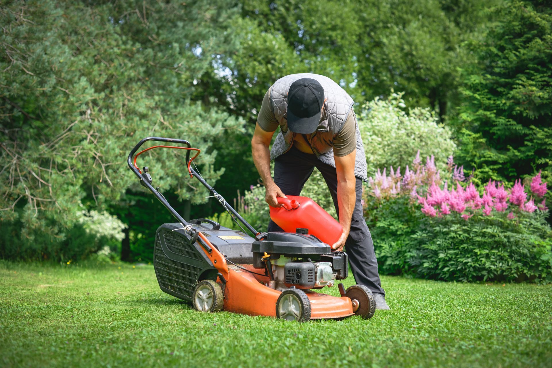 An example of a lawn mower in need of lawn mower spare parts in Perth