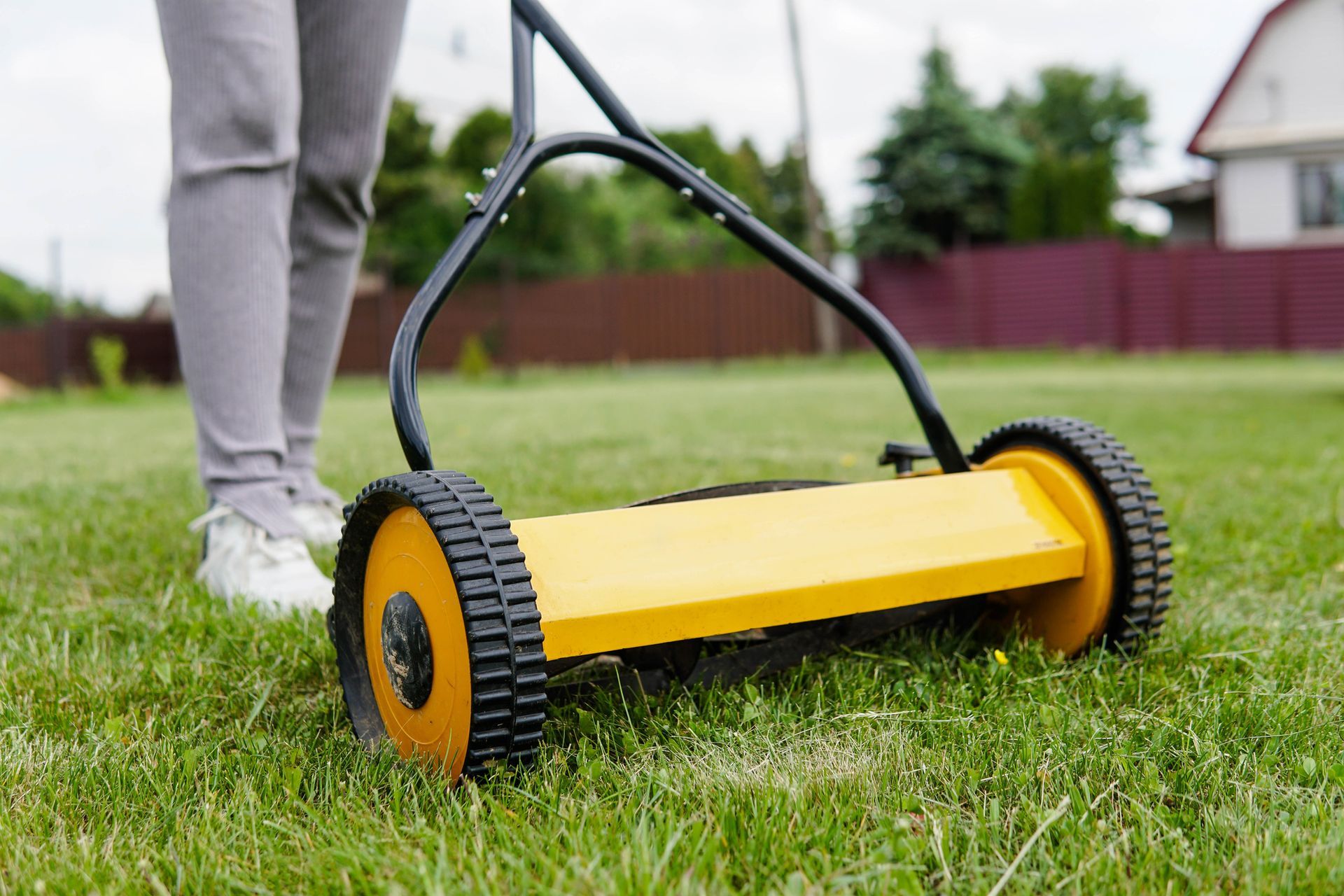 An example of a lawn mower in need of lawn mower spare parts in Perth