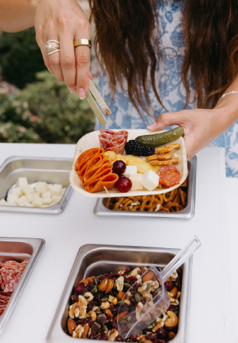 There are many different types of food on the table.