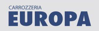 Logo blu con la scritta “CARROZZERIA EUROPA” su sfondo chiaro.