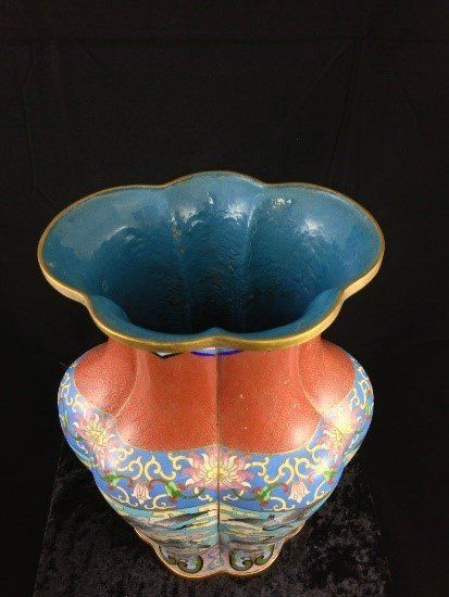 Antique Cloisonne Vase Top Side View — Ft. Myers, FL — Gannon’s Antiques and Art