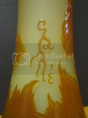 Emile Galle Cameo Vase Zoom In — Ft. Myers, FL — Gannon’s Antiques and Art