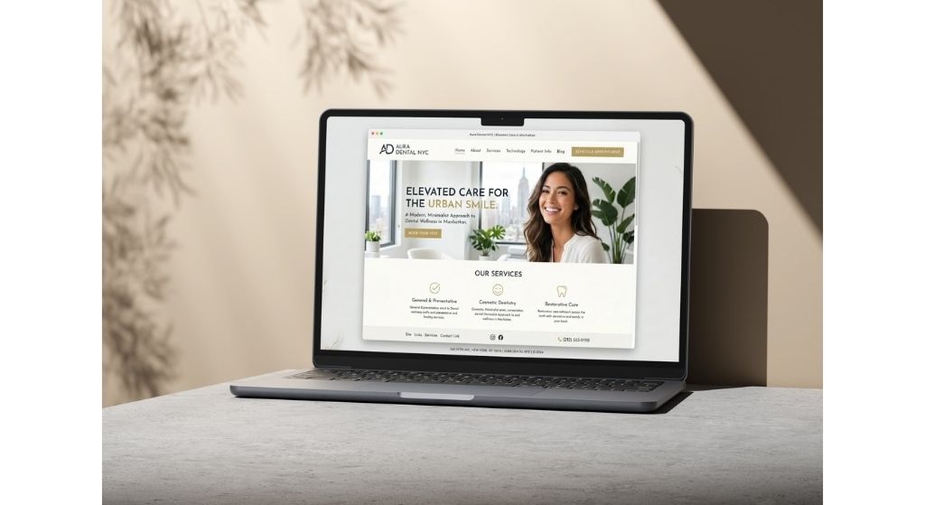 f8dental custom dental website design built on Duda for a private dental practice
