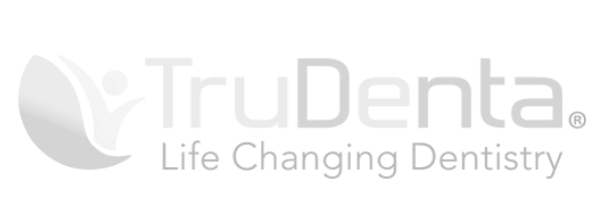 A black and white logo for trudenta life changing dentistry