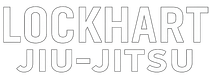 Lockhart Jiu-Jitsu logo with white outline letters in two lines: "LOCKHART" over "JIU-JITSU".