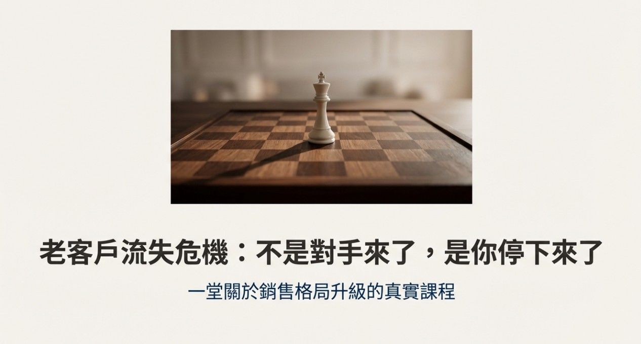 老客戶最危險的時候，不是競爭者出現，而是業務自己停下來