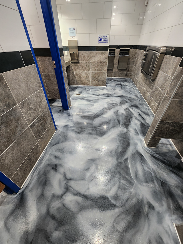 A White And Black Epoxy Coating — Chicago, IL — Mike's Construction Inc.