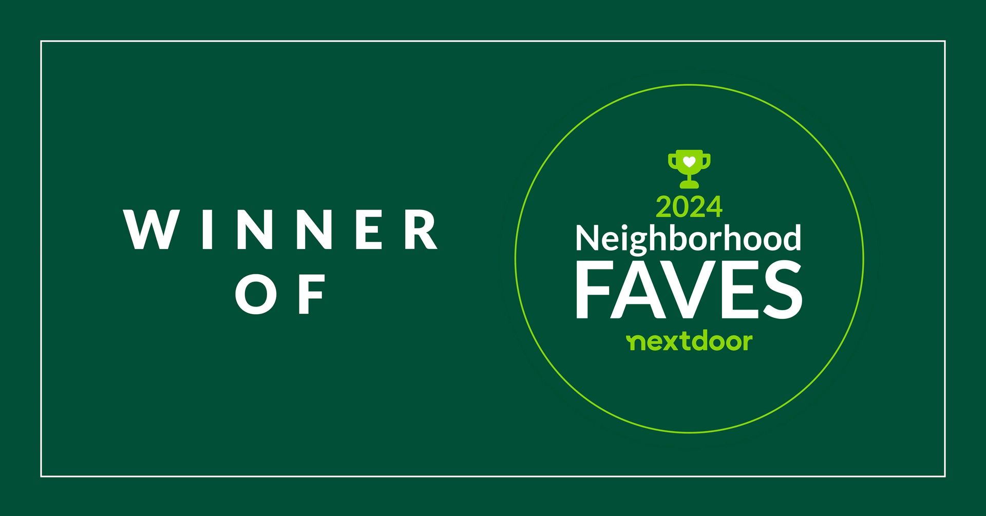 A dark green rectangular graphic stating 