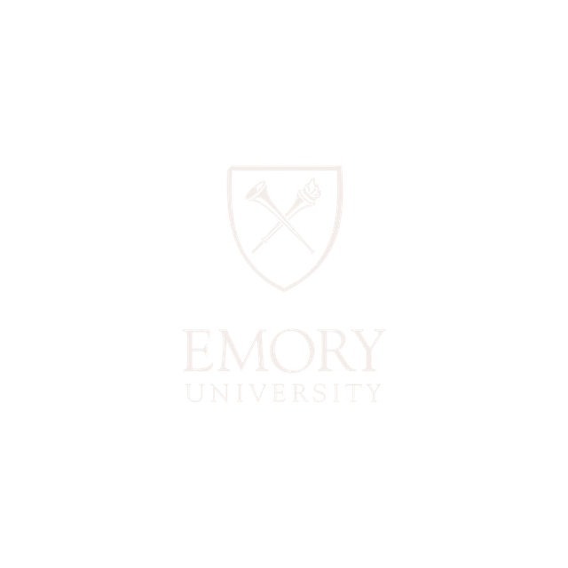 The logo for emory university is a shield with crossed arrows on it.