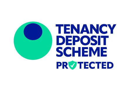Tenancy Deposit Scheme logo with a green circle and blue inner circle, and the text 