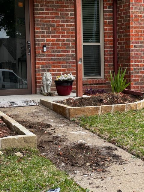 landscaping with stone edging
