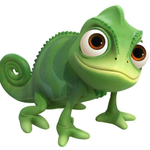 Pascal, el camaleón verde de Enredados.