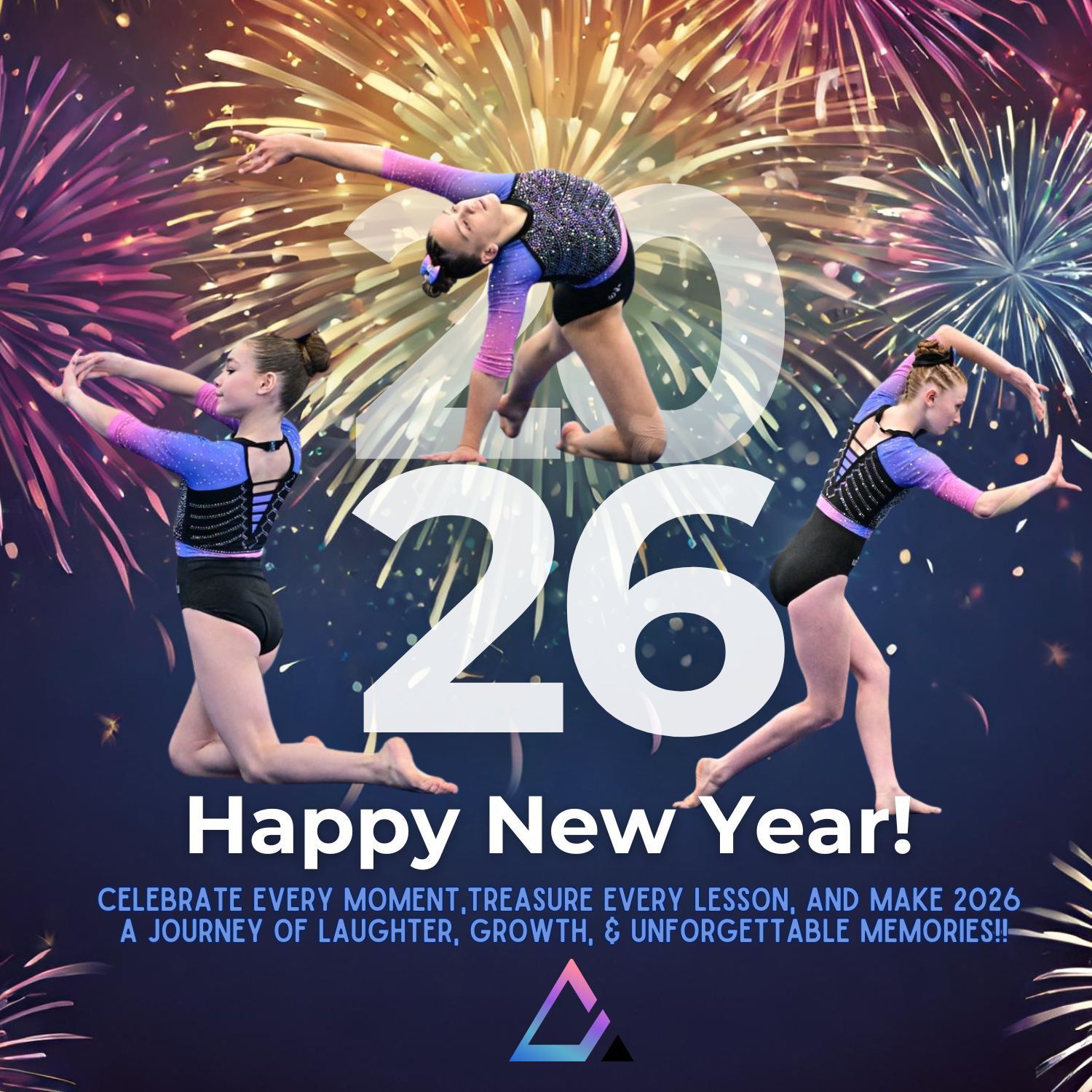 Three young girls are doing exercises on a white background.