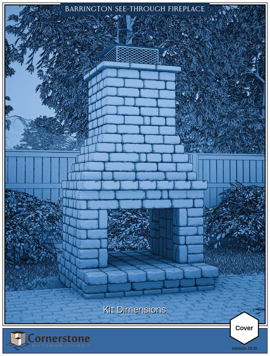 Barrington See-Through Fireplace Dimensions (PDF)