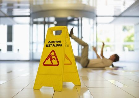 wet floor caution board
