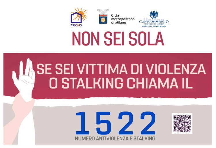 Un cartello che dice non sei sola