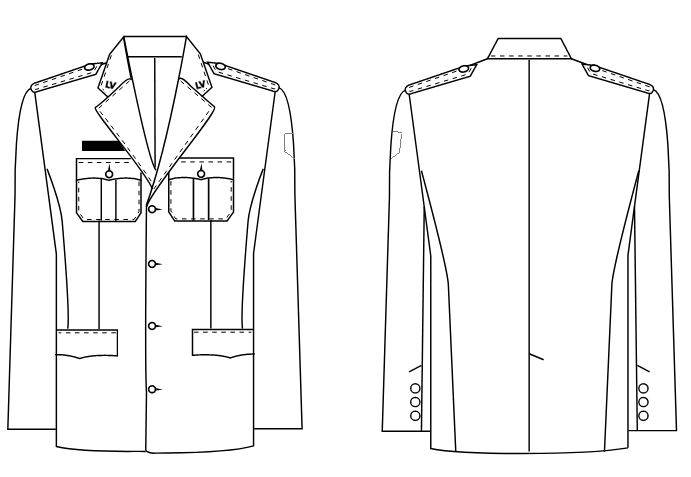 vīriešu apģērbi, sieviešu apģērbi, aksesuāri, emblēmas, uzšuves, audumi