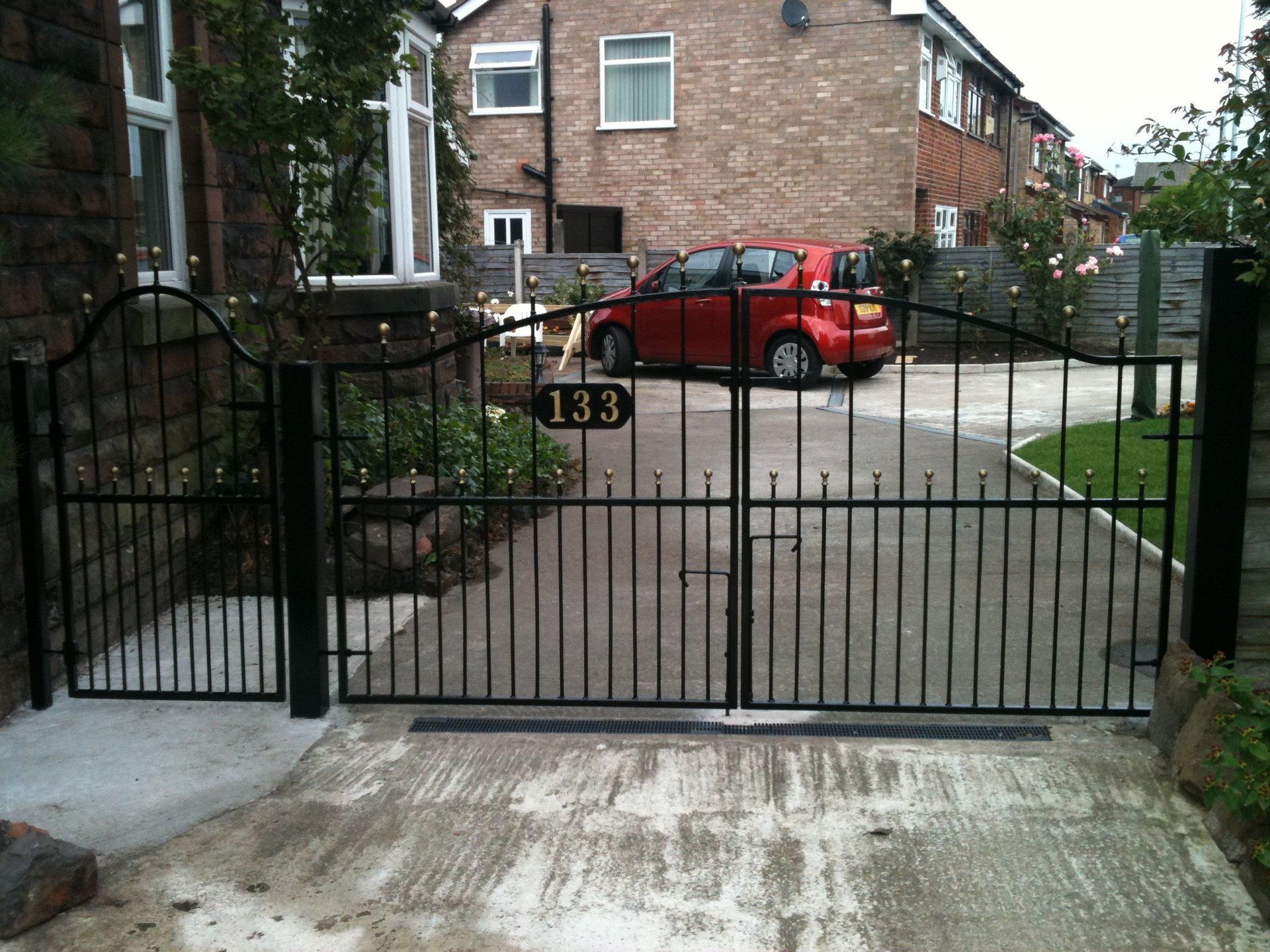 huge black gate