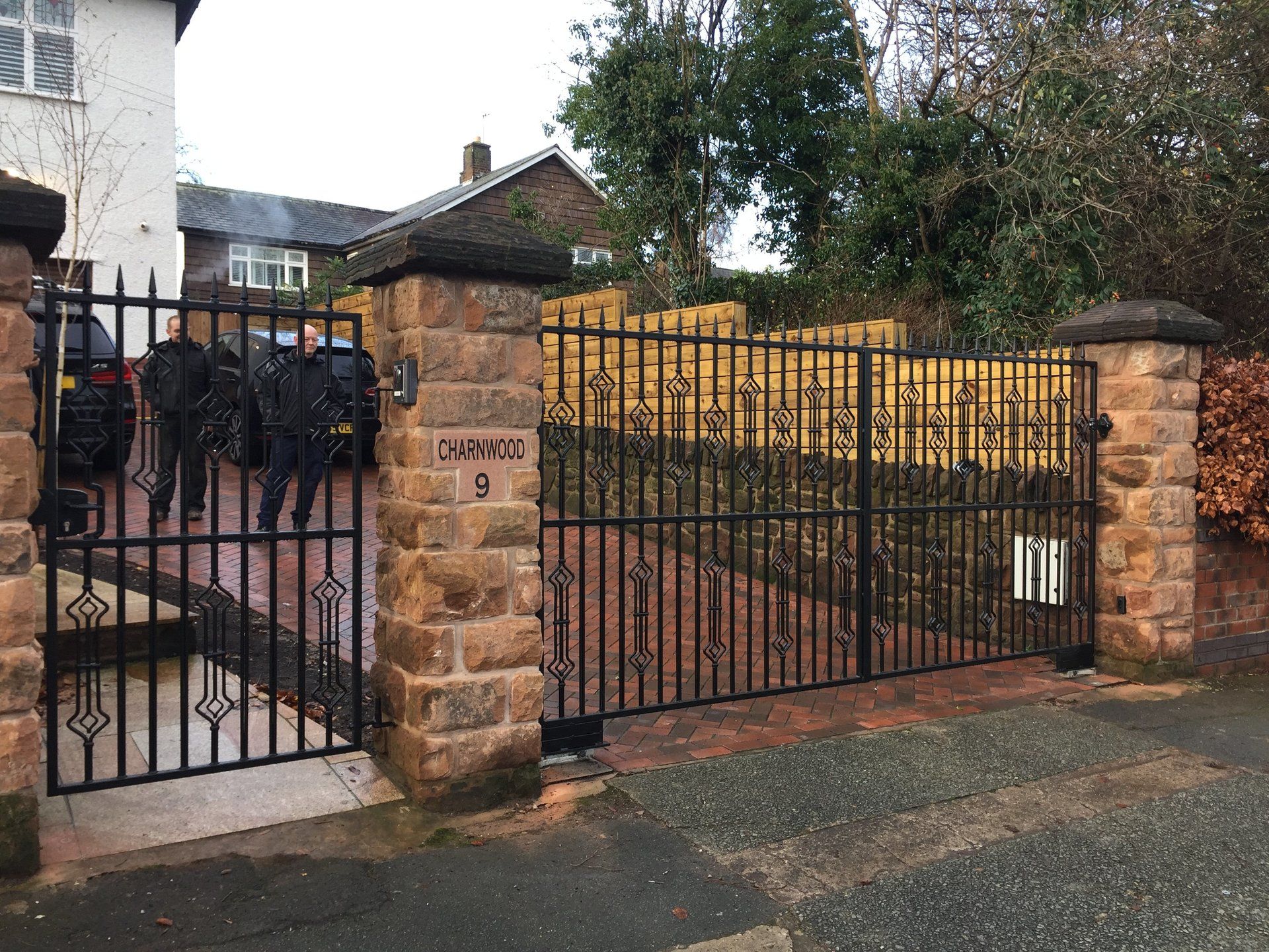 huge black gate